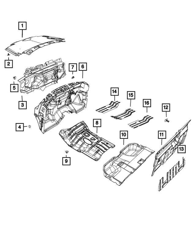 68370296AA - Interior Trim: Dash Panel Insulation for Mopar Image