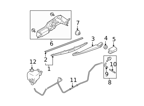 Wiper & Washer Components for 2007 Subaru Impreza #1