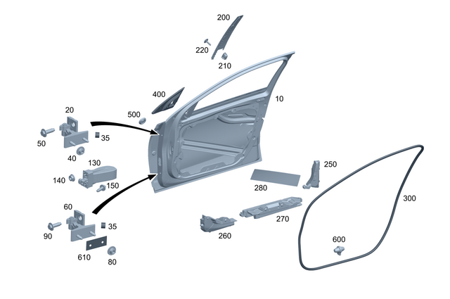 2067206200 - Front Door: Driver Door for Mercedes-Benz Image image