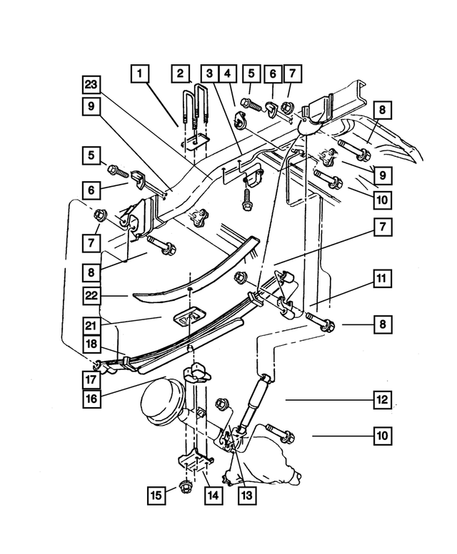 52106019AF - : Rear Leaf Spring for Mopar Image