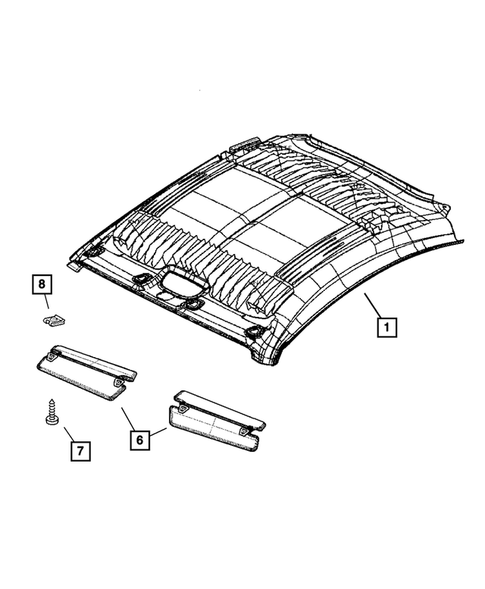 Headliners-Visors-Assist Straps for 2008 Chrysler Crossfire #0