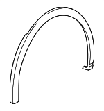 89A853817CGRU - Body: Wheel Opening Molding for Audi Image