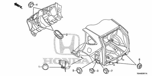 Grommet (RR.) for 2015 Honda CR-V #0