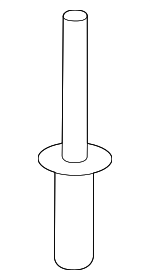 9132667 - Body: Stiffener Rivet for Buick: Cascada, Enclave, Encore, Encore GX, Envision, LaCrosse, Regal, Regal Sportback, Regal TourX, Verano | Cadillac: ATS, CT4, CT5, CT6, CTS, ELR, Escalade, Escalade ESV, LYRIQ, SRX, XT4, XT5, XTS | Chevrolet: Bolt EUV, Bolt EV, Camaro, Caprice, Cruze, Cruze Limited, Equinox, Impala, Malibu, Malibu Limited, Sonic, Spark, Spark EV, SS, Traverse, Traverse Limited, Trax, Volt | GMC: Acadia, Terrain Image