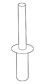 9132667 - Body: Bumper Cover Rivet for GM Image