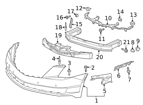 Bumper & Components - Front for 2014 Cadillac ELR #1