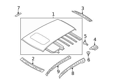 Roof & Components for 2013 Subaru Tribeca #0