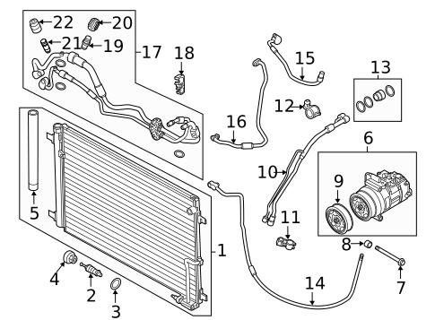 Condenser, Compressor & Lines for 2015 Audi A8 Quattro #0