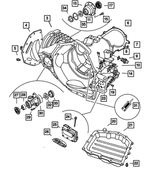 4883522AA - Automatic Transaxle 4 Speed: Transaxle Case for Mopar Image