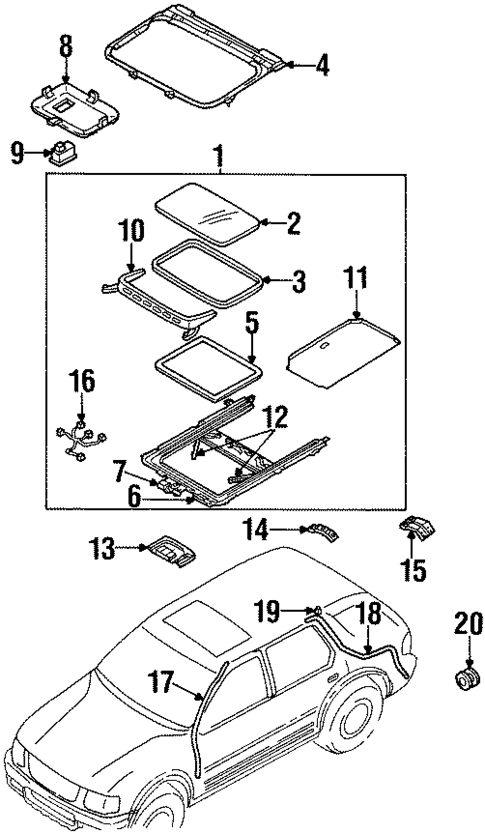 Sunroof for 2004 Isuzu Rodeo #0