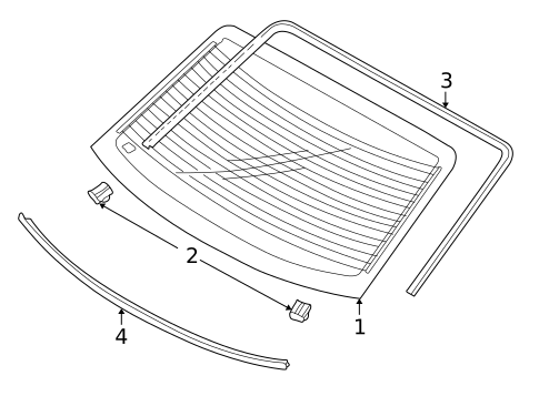 Glass & Hardware - Back for 2005 Kia Optima #0