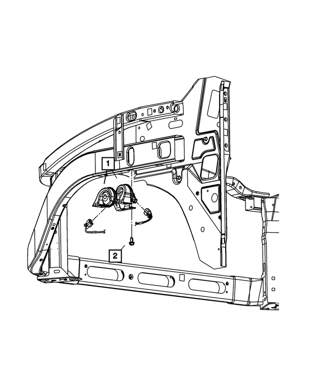 56043181AF - Electrical: Horn And Bracket for Mopar Image image