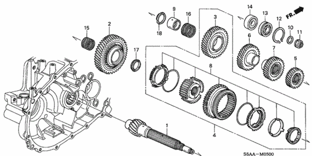 MT Countershaft for 2004 Honda Civic #0