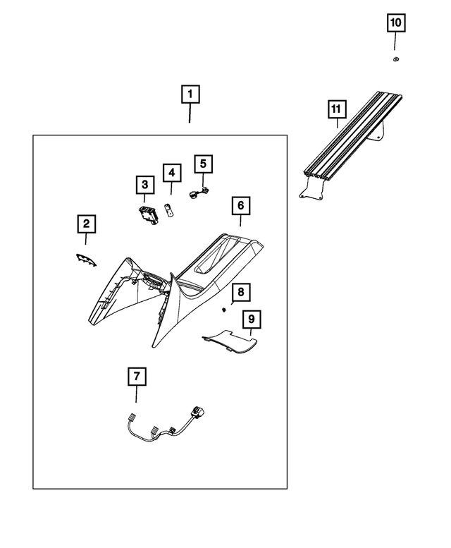 68638391AA - Interior Trim: Console Wiring for Mopar Image