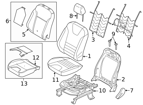 Driver Seat Components for 2016 Ford Escape #0