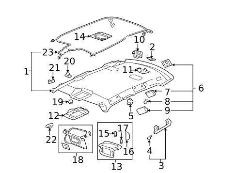Interior Trim - Roof for 2006 Cadillac DTS #0