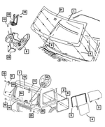 55369445AA - Glass: Front Door Glass, Left for Mopar Image