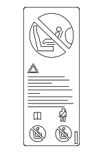 7149384060 - Body: Air Bag Label for BMW: 228i, 228i xDrive, 230i, 230i xDrive, 640i Gran Coupe, 640i xDrive Gran Coupe, 650i Gran Coupe, 650i xDrive Gran Coupe, 740e xDrive, 740i, 740i xDrive, 750i, 750i xDrive, i3, i3s, i8, M2, M235i, M235i xDrive, M240i, M240i xDrive, M6 Gran Coupe, M760i xDrive, X1, X3, X4, X6, Z4 Image