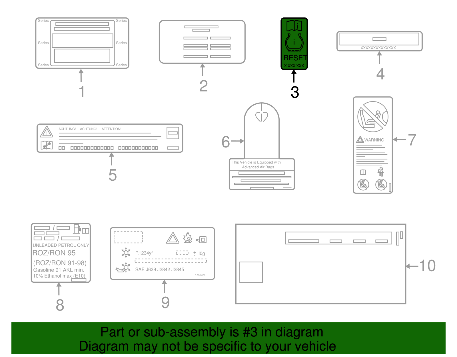 Info Label - BMW (71228654058)