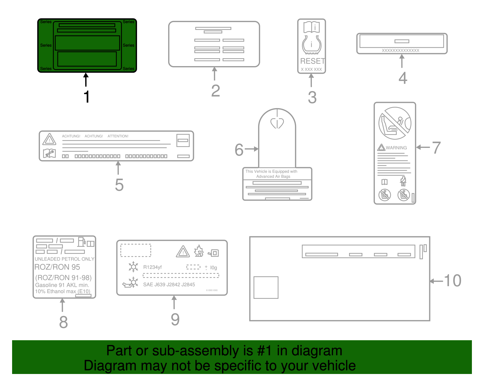 Emission Label - BMW (71228635922)