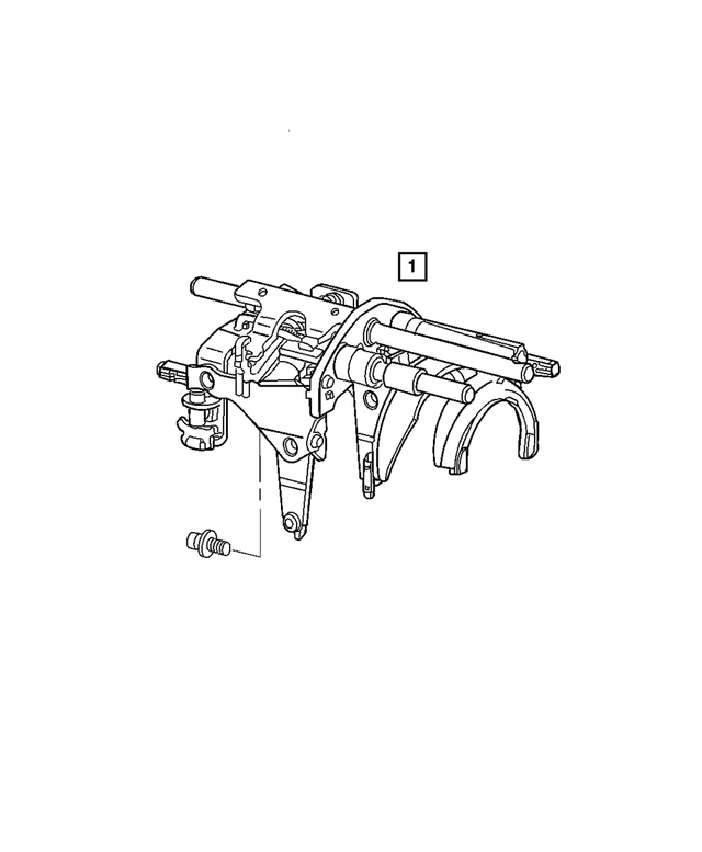 5161076AA - Manual Transmission 6 Speed: Manual Transmission Fork And Rail Assy for Mopar Image