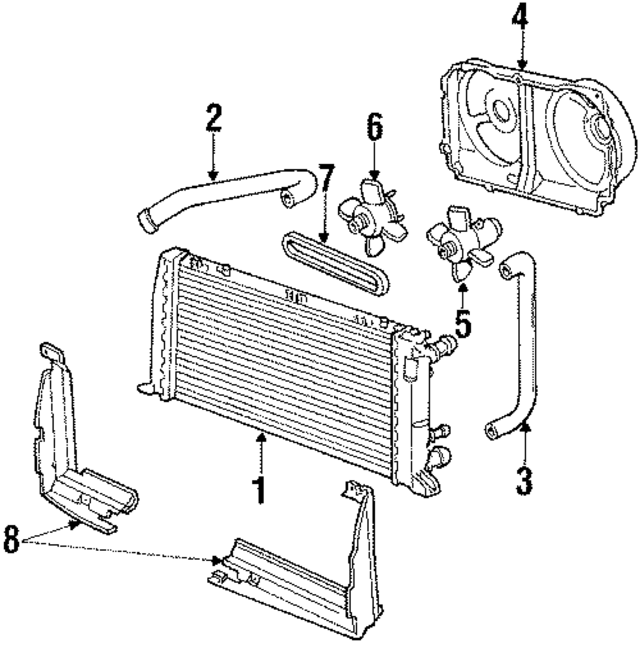 811119113B - Belts &amp; Cooling: Engine Cooling Fan Blade for Audi Image