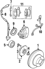 2S8Z2001AA - Brakes: Disc Brake Pad Set for Ford Image