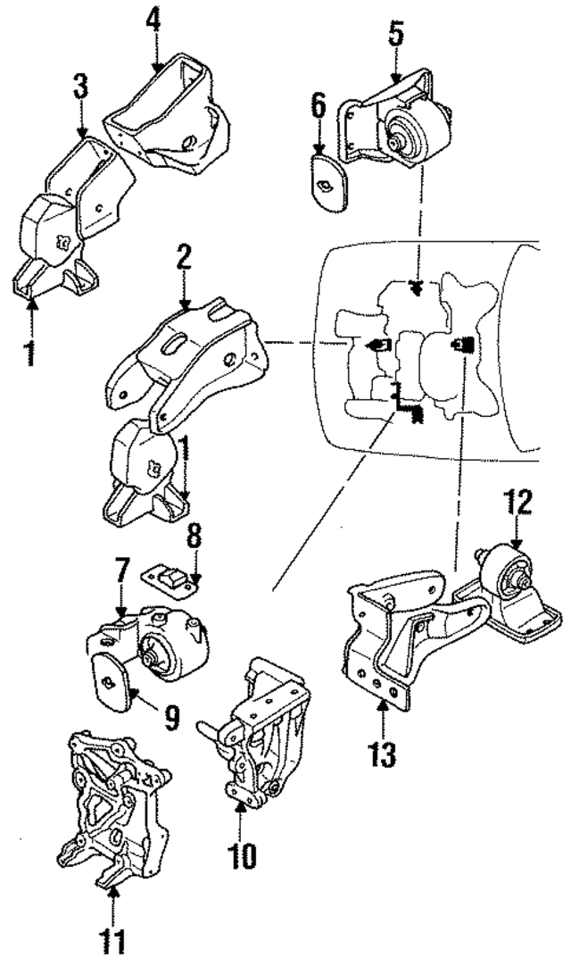 MB581696 - Engine: Mount for Mopar Image