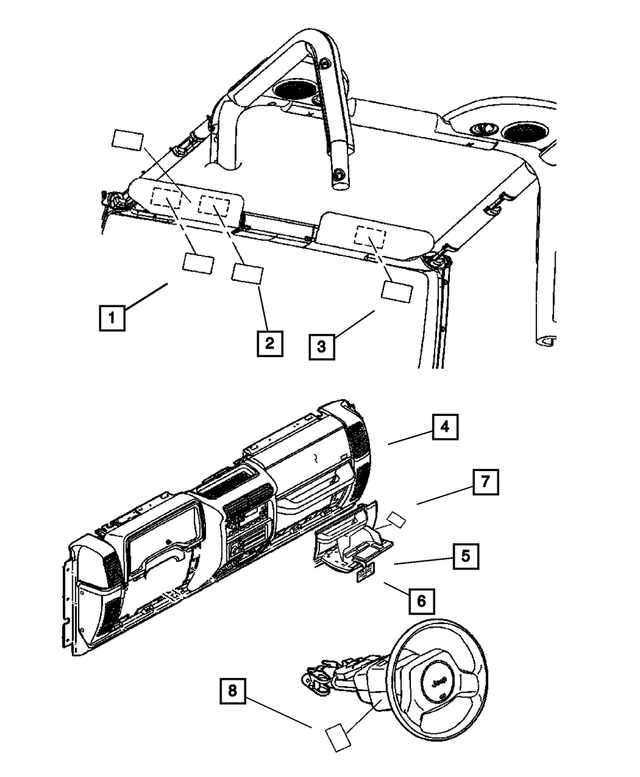 5056223AA - Labels All Vehicle Locations: Warning Label for Mopar Image