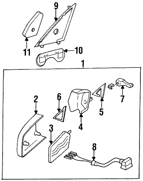 Mirrors for 1991 Mercedes-Benz 350 SD #0
