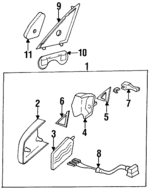 1268104516 - Body: Mirror Assembly for Mercedes-Benz Image