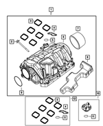 53013775AC - Engine: Oil Filler Cap for Chrysler: 300 | Dodge: Challenger, Charger, Durango | Jeep: Grand Cherokee, Grand Cherokee L, Wagoneer | Ram: 1500, 1500 Classic Image