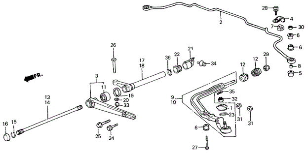 Front Lower Arm for 1984 Honda Civic #0