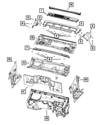 6BM52TZZAE - Body Sheet Metal Except Doors: Cowl Top Panel for Jeep: Gladiator, Wrangler Image