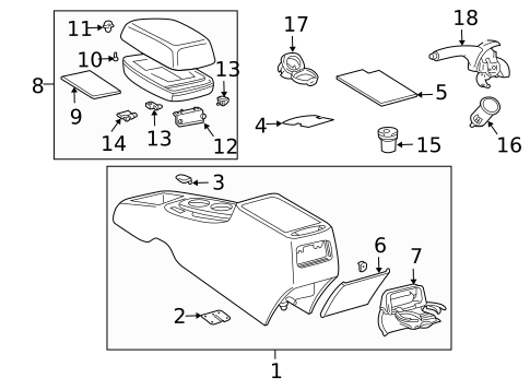 Center Console for 2004 Pontiac Vibe #0