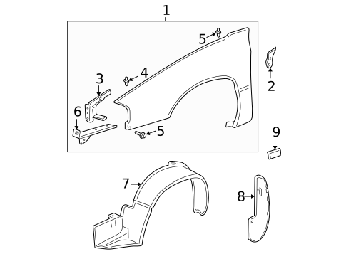 Fender & Components for 2003 Chevrolet Impala #0