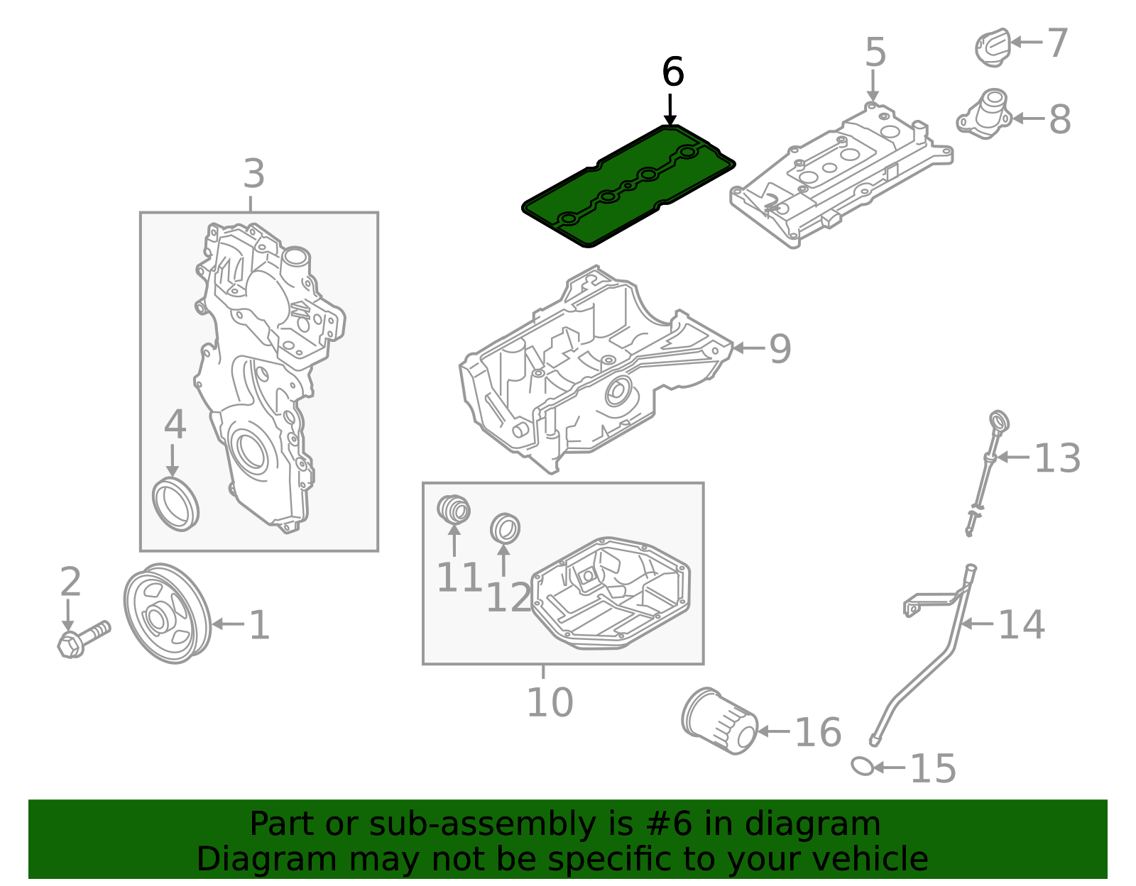 thumbnail image 2 of Soillar Valve Cover & Intake Manifold Gasket Set – 13270-5TA0A, 14035-EL00A, 16175-JA00A 2 of 6