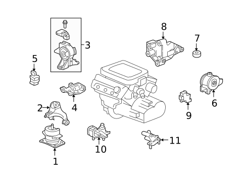 Engine & Trans Mounting for 2013 Honda Ridgeline #0