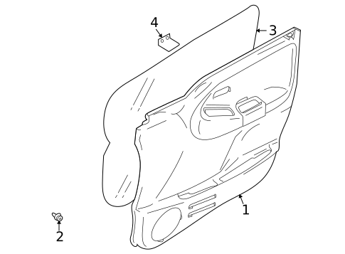 Interior Trim - Front Door for 1999 Chevrolet Tracker #1