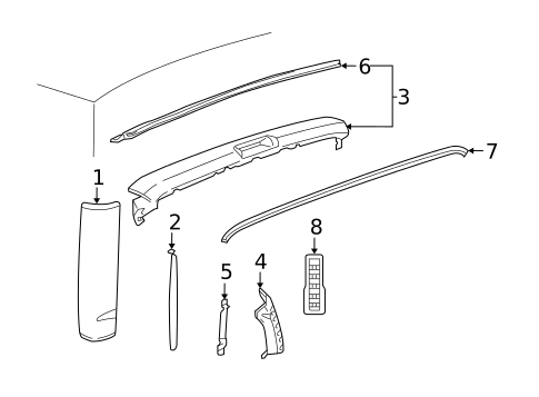 Exterior Trim - Rear Body for 2017 GMC Savana 2500 #0