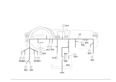 Cockpit Cable Harness for 2015 Mercedes-Benz E550 #0