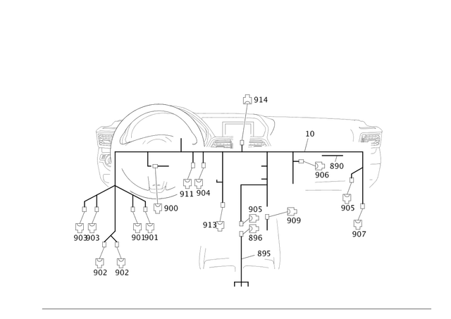 38270204 - Electrical Components and Function: Connecting Cable for Mercedes-Benz: B Electric Drive, B250e, C250, C300, C350, C63 AMG, CLA250, CLS400, CLS550, CLS63 AMG, CLS63 AMG S, E250, E350, E400, E550, E63 AMG, E63 AMG S, G550 4x4, G63 AMG, G65 AMG, GL350, GL450, GL550, GL63 AMG, GLA250, GLE300d, GLE350, GLE400, GLE550e, GLE63 AMG, GLK250, GLK350, GLS350d, GLS450, GLS550, GLS63 AMG, ML250, ML350, ML400, ML550, ML63 AMG, SL400, SL450, SL550, SL63 AMG, SL65 AMG Image