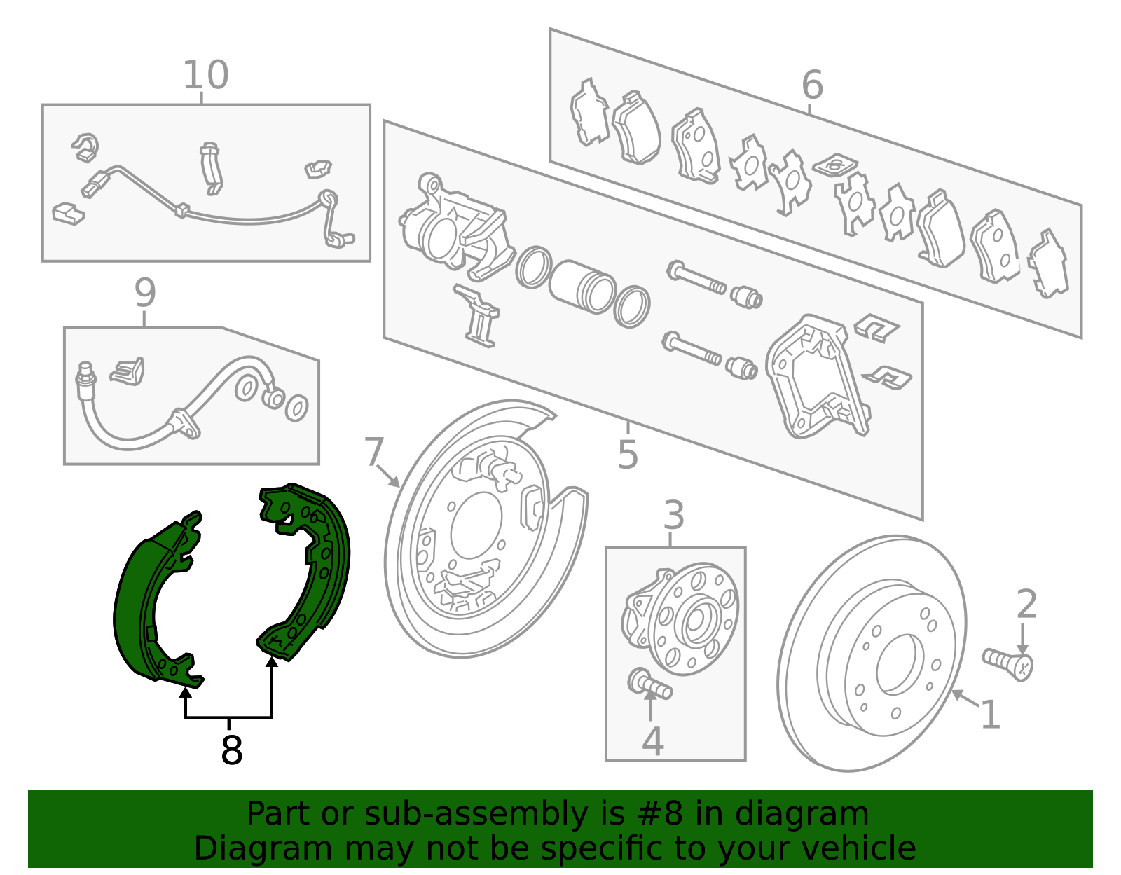 43153-TZ5-A01 - Park Brake Shoes | All Discount Parts Store