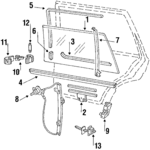 193839401 - Body: Window Regulator for Volkswagen: Golf, Jetta, Quantum Image