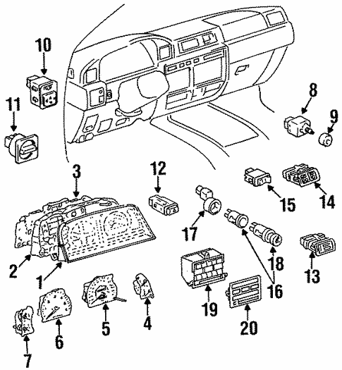 Instruments & Gauges for 1997 Toyota Land Cruiser | Ourisman