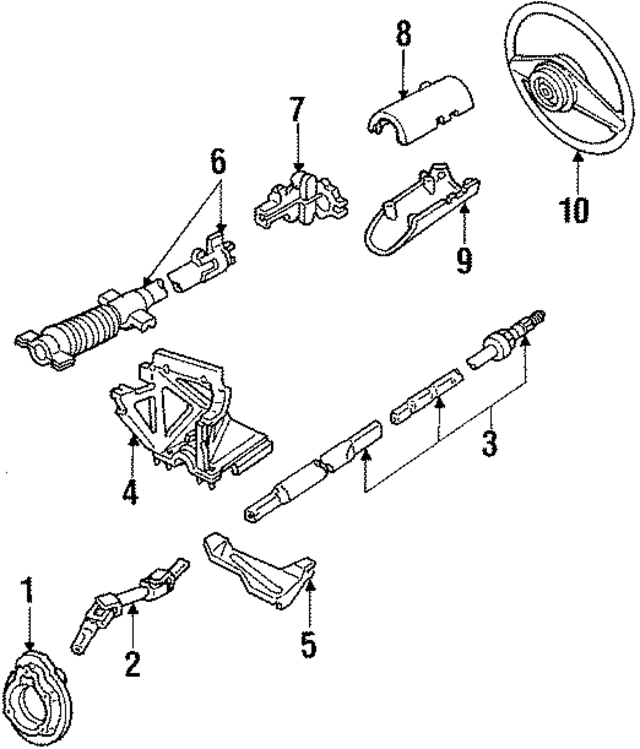 E1FZ3C611A - Steering: Boot for Ford: Escort, EXP Image
