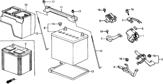 Ignition Coil - Battery for 1991 Honda Prelude #0