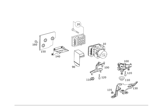 2044312312 - Brake System: Hydraulic Unit for Mercedes-Benz Image image