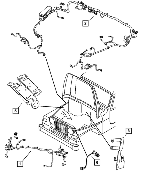 Wiring-Headlamp to Dash for 2008 Jeep Wrangler #0