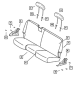 1BQ181L5AA - Interior Trim: Rear Seat Back for Dodge: Ram 1500, Ram 2500, Ram 3500 Image